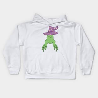 Witchy Frog With Long Feet Kids Hoodie